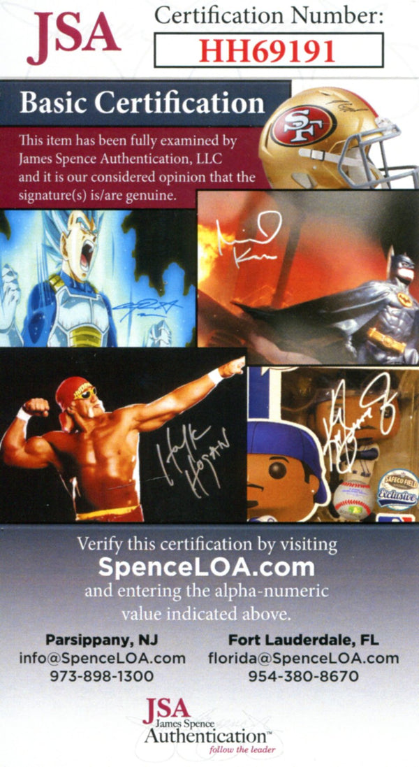 Warren Spahn Autographed Perez Steele Greatest Moments Card (JSA)