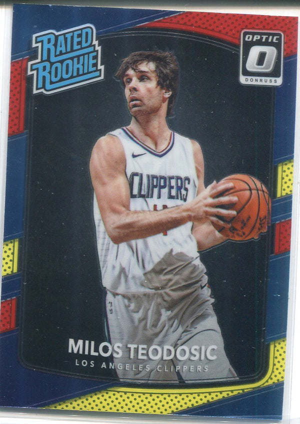 Milos Teodosic 2017-18 Donruss Optic Red & Yellow Rated Rookie Card