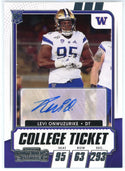Levi Onwuzurike Autographed 2021 Panini Contenders Draft Pick Rookie Card #229