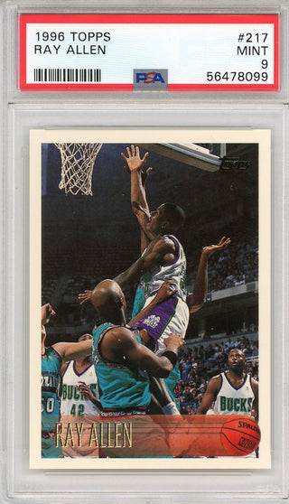 Ray Allen 1996 Topps Rookie Card #217 (PSA)