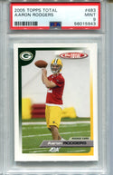 Aaron Rodgers 2005 Topps Total #483 PSA Mint 9 Card