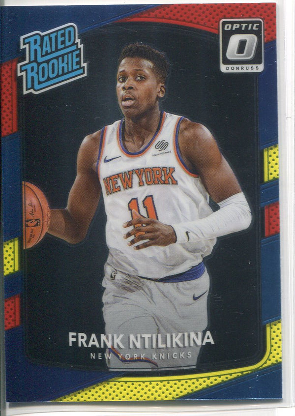 Frank Ntilikina 2017-18 Donruss Optic Red & Yellow Rated Rookie Card