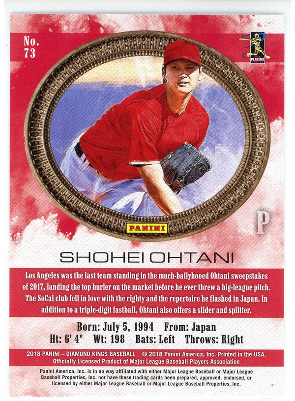 Shohei Ohtani 2018 Panini Diamond Kings Rookie Card #73