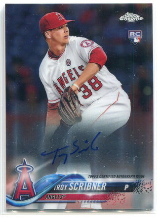 Troy Scribner Autographed 2018 Topps Chrome Rookie Card