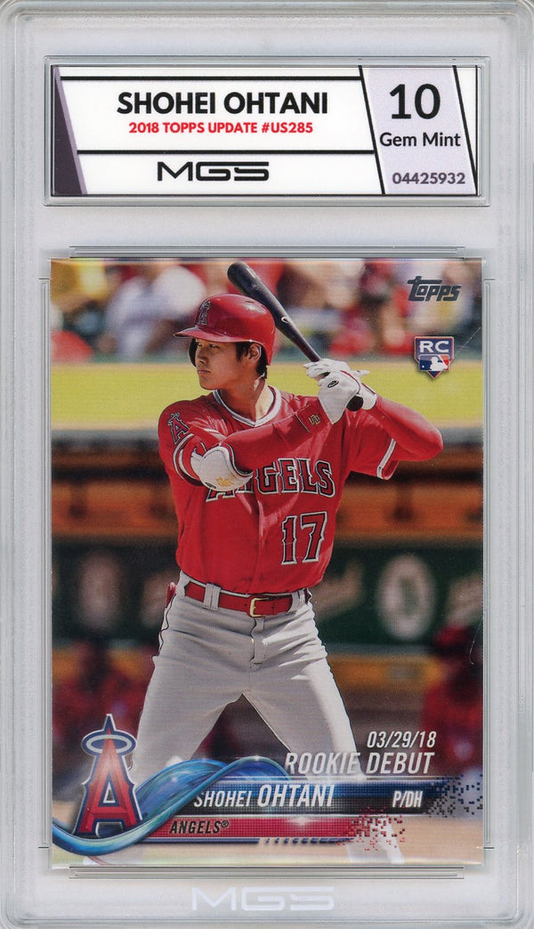 Shohei Ohtani 2018 Topps Update Series Rookie Card #US285 (MGS Gem Mint 10)