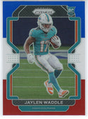 Jaylen Waddle 2021 Panini Prizm Red/White/Blue Prizm Rookie Card #338