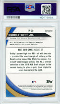 Bobby Witt Jr. 2020 Bowman's Best Top Prospects Rookie Refractor Card #TP20 (PSA Mint 9)