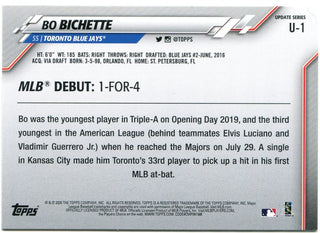 Bo Bichette Topps Rookie Debut 2020 #U-1