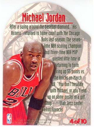 Michael Jordan 1995 Fleer Metal Maximum Metal Card #4