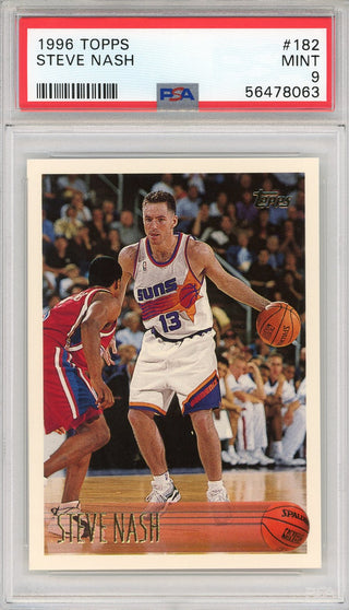 Steve Nash 1996 Topps Rookie Card #182 (PSA)