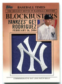 Alex Rodriguez 2012 Topps Blockbusters #BP25 Jersey Card