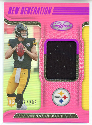 Kenny Pickett 2022 Panini Certified New Generation Pink Mirror Rookie Patch Card #NGJ-KP
