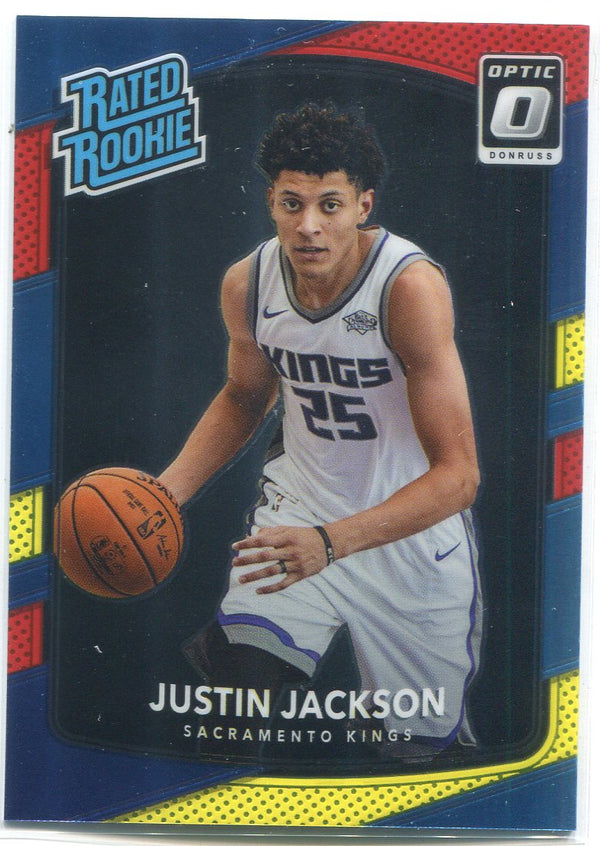 Justin Jackson 2017-18 Donruss Optic Red & Yellow Rated Rookie Card