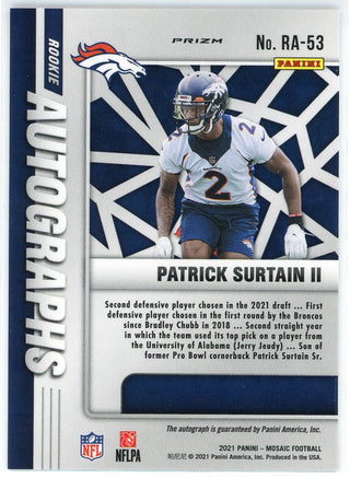 Denver Broncos Patrick Surtain II Fanatics Exclusive Parallel