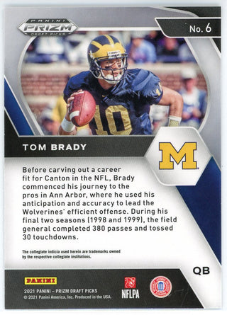 Tom Brady 2021 Panini Prizm Draft Picks Card #6
