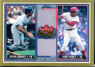 Steve Garvey and Tony Perez 2002 Fleer Game Worn Jersey Card