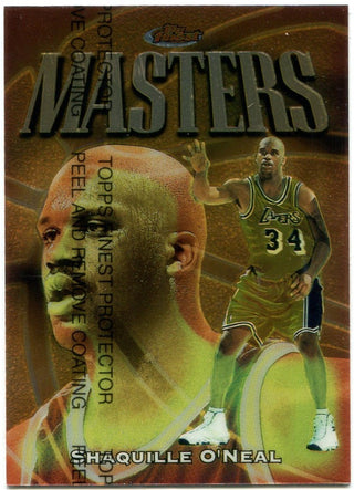Shaquille O'Neal Topps Finest Masters With Protective Coating 1997