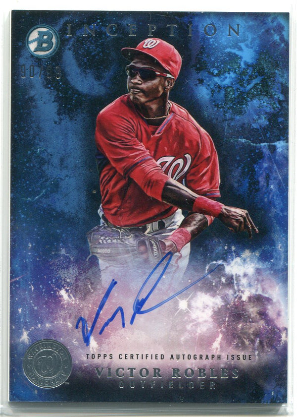 Victor Robles Autographed 2016 Bowman Inception Rookie Card