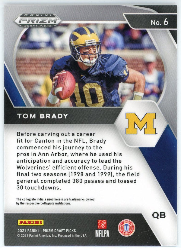 Tom Brady 2021 Panini Prizm Draft Picks Card #6