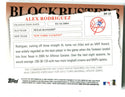 Alex Rodriguez 2012 Topps Blockbusters #BP25 Jersey Card