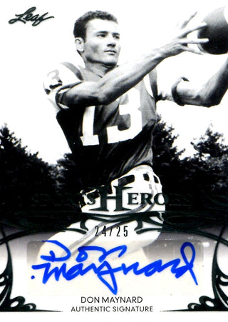 Don Maynard 2013 Leaf Sports Heroes Autographed Card #24/25
