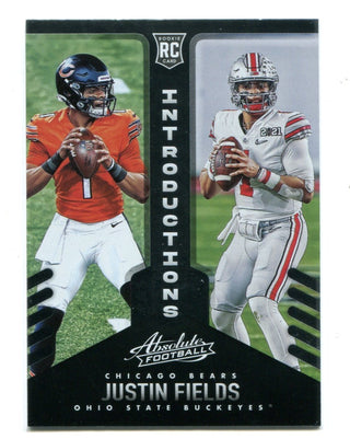 Justin Fields 2021 Panini Absolute Football Introductions #INT8 RC