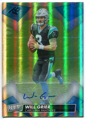 Will Grier Autographed 2019 Panini Day Card