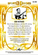 Don Maynard 2013 Leaf Sports Heroes Autographed Card #24/25