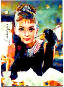 Audrey Hepburn 2017 Edward Vela Painting Card 06/25