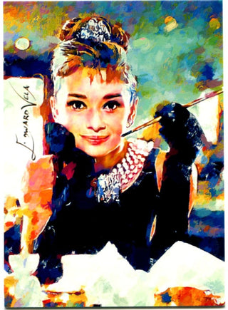 Audrey Hepburn 2017 Edward Vela Painting Card 06/25