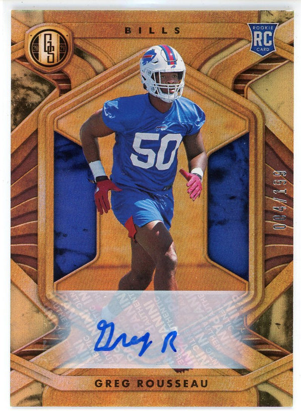 Greg Rousseau Autographed 2019 Panini Gold Standard Rookie Card #158