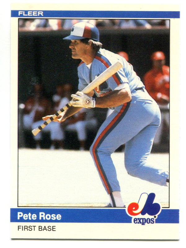Pete Rose 1984 Fleer Update Card #U102