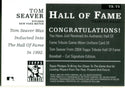 Tom Seaver 2004 Topps Tribute Hall of Fame Game Worn Jersey Card