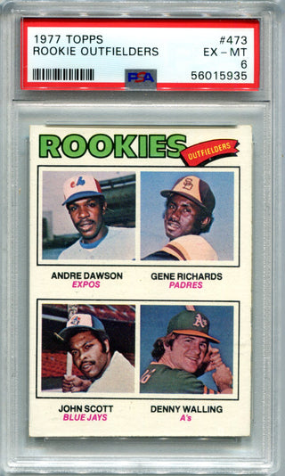 Andre Dawson 1977 Topps Rookie Outfielders #773 PSA EX 6 Card