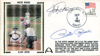 Pete Rose & Jody Davis Autographed September 8th, 1985 First Day Cover (PSA)