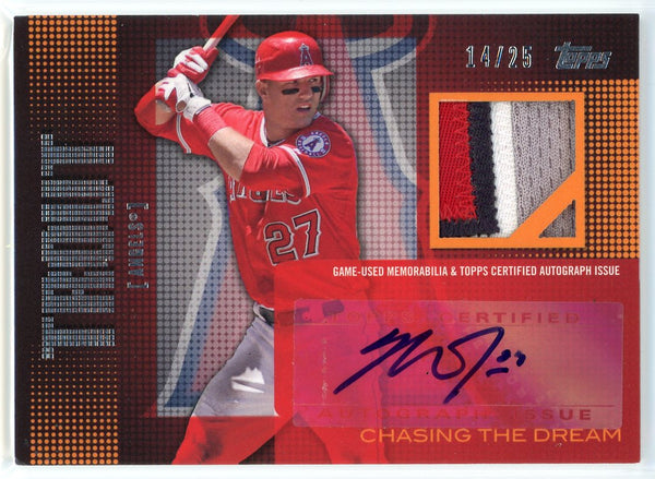 Mike Trout Autographed 2013 Topps Chasing the Dream Jersey Card