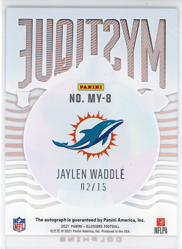 Jaylen Waddle Autographed 2021 Panini Illusions Mystique Rookie Card #MY-8