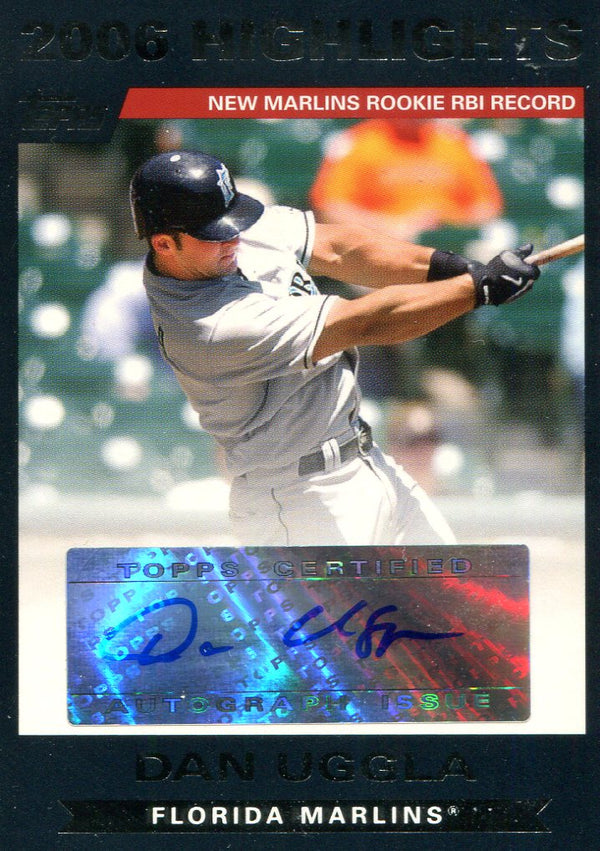 Dan Uggla Autographed Topps Card