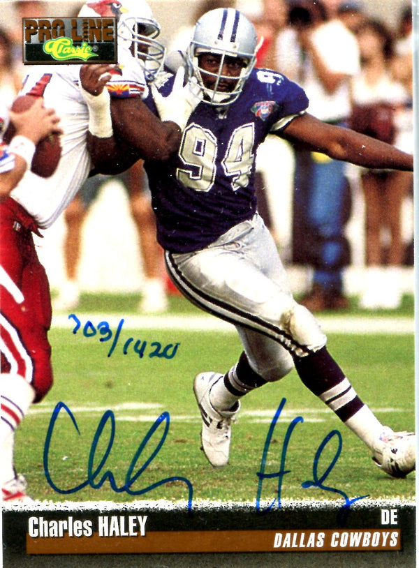Charles Haley 1995 Classic Autographed Card #703/1420