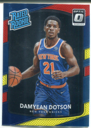 Damyean Dotson 2017-18 Donruss Optic Red & Yellow Rated Rookie Card