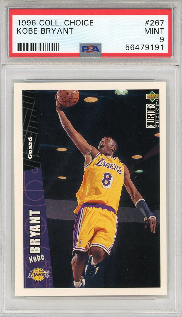 Kobe Bryant 1996 Upper Deck Collector's Choice Rookie Card #267 (PSA)