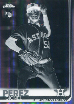 Cionel Perez 2019 Topps Chrome Negative Rookie Card