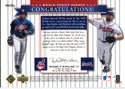 Kenny Lofton and John Smoltz 2002 Upper Deck Game Used Jersey Card