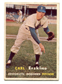 Carl Erskine 1957 Topps #252 Card