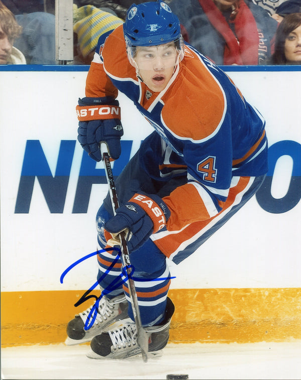 Taylor Hall Autographed Edmonton Oilers 8x10 Photo