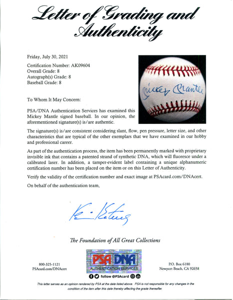 Professional Sports Authenticator - PSA - One of these baseballs