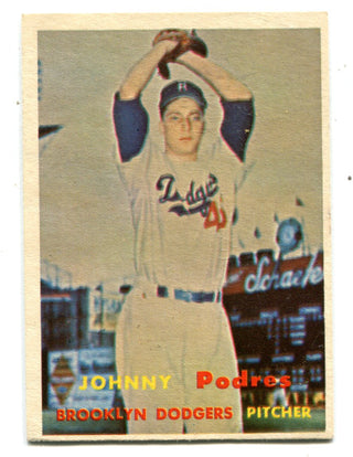 Johnny Podres 1957 Topps #277 Card