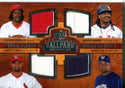 Vladimir Guerrero, Manny Ramirez, Albert Pujols, and Carlos Lee 2008 Upper Deck Quad Swatch Card