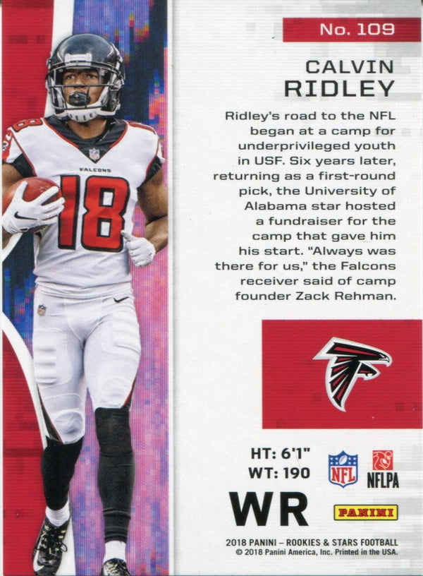 Calvin Ridley 2018 Panini Rookies & Stars True Blue Rookie Card