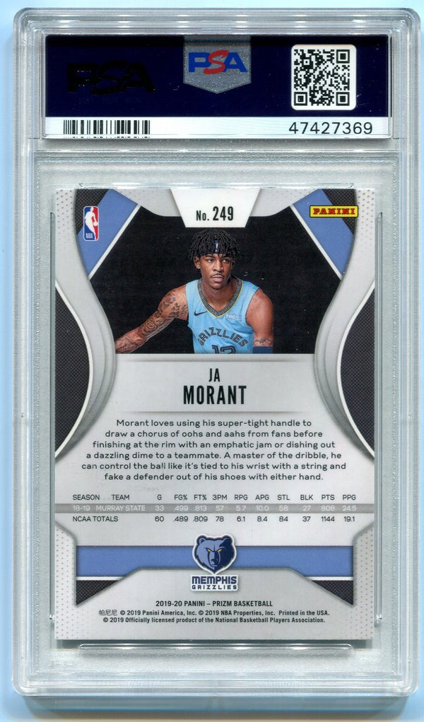 Ja Morant 2019 Panini Prizm #249 PSA GEM MT 10